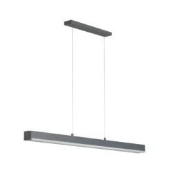 Lámpara colgante LED Vayana, gris, longitud 189 cm, regulador táctil CCT