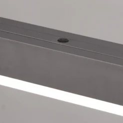 Lámpara colgante LED Vayana, gris, longitud 189 cm, regulador táctil CCT
