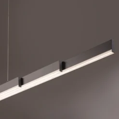 Lámpara colgante LED Vayana, gris, longitud 189 cm, regulador táctil CCT