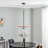 Lámpara colgante LED Vibia Flat 1 luz Ø 55 cm terracota