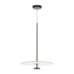 Lámpara colgante LED Vibia Flat 1 luz Ø 55 cm terracota