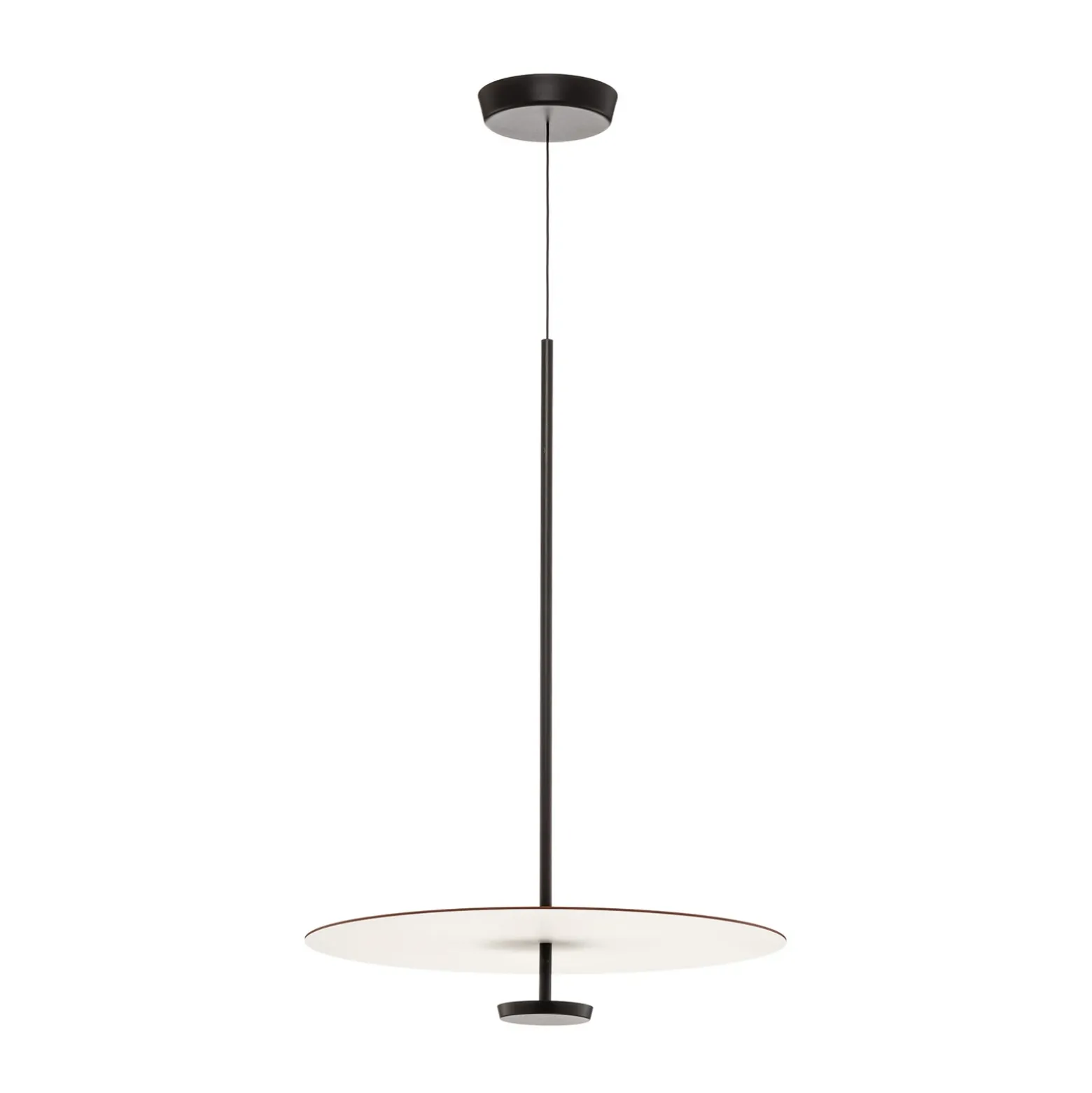 Lámpara colgante LED Vibia Flat 1 luz Ø 55 cm terracota