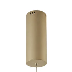 Lámpara colgante LED Vikali de Lucande, dorada, CCT, atenuable, 90 x 45 cm