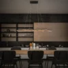 Lámpara colgante LED Vinka, de 2 luces, 98 cm de longitud, color madera