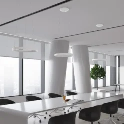 Lámpara colgante LED Vivy de Arcchio, Ø 58 cm, blanca, metal