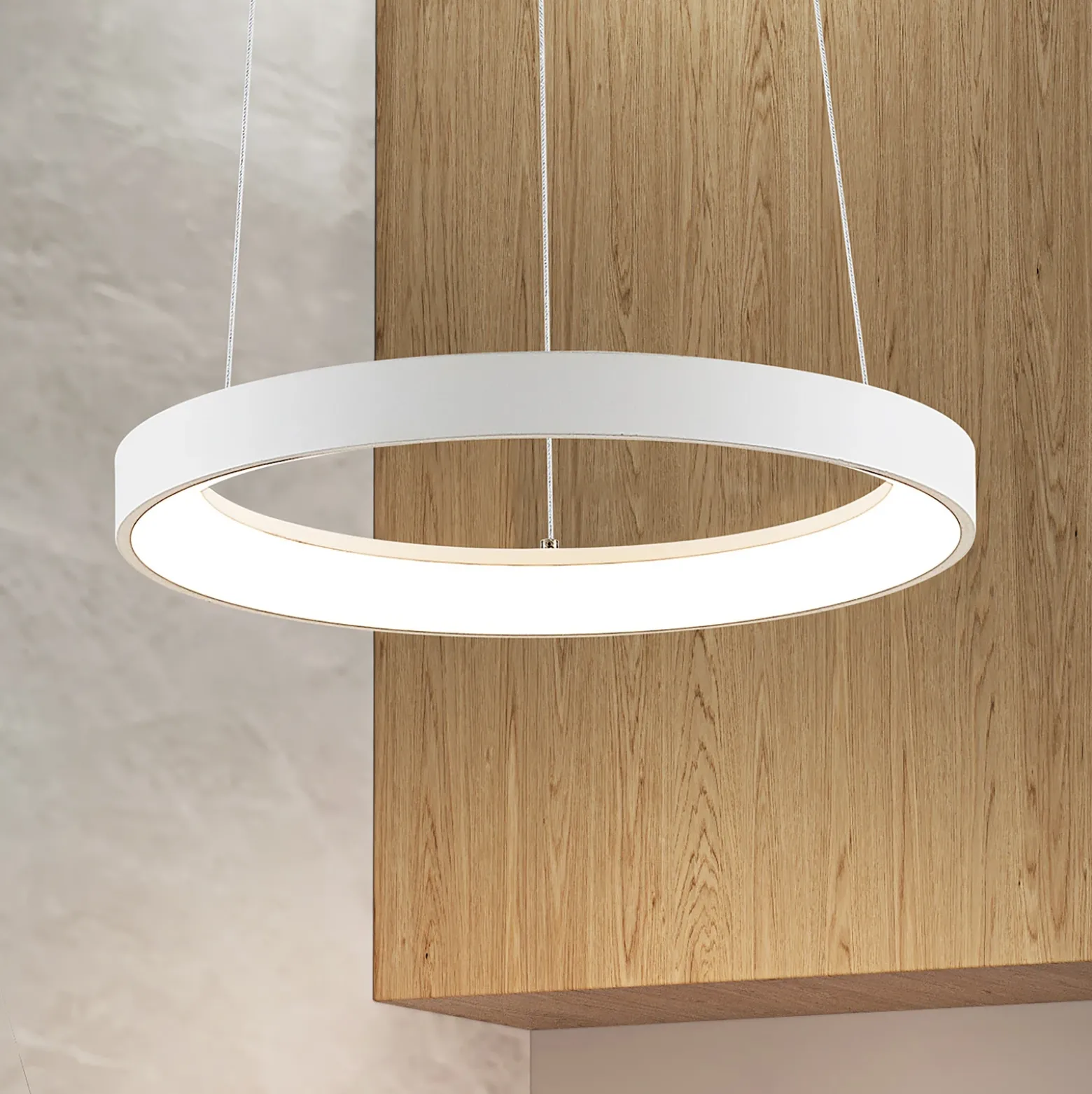 Lámpara colgante LED Vivy de Arcchio, Ø 38 cm, blanca, metal