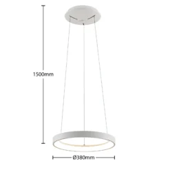 Lámpara colgante LED Vivy de Arcchio, Ø 38 cm, blanca, metal
