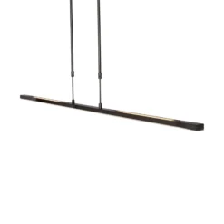 Lámpara colgante LED Zelena, negra, longitud 122cm, metal, CCT