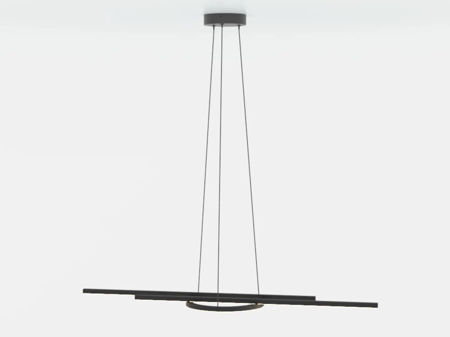 Lámpara colgante LED Zillerio-Z negro ZigBee CCT Dime