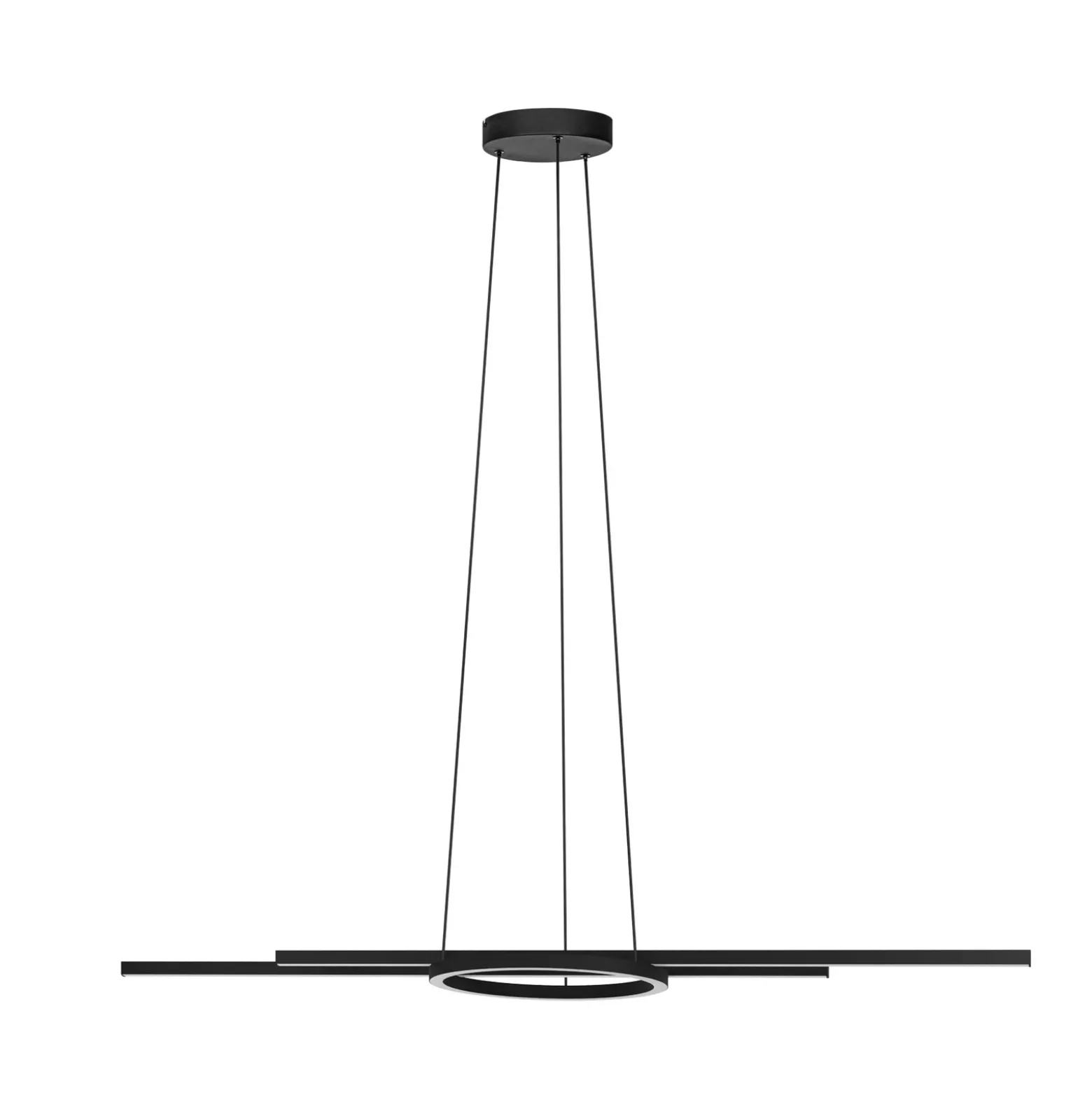 Lámpara colgante LED Zillerio-Z negro ZigBee CCT Dime