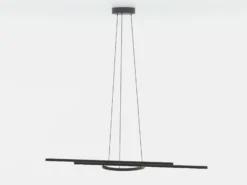 Lámpara colgante LED Zillerio-Z negro ZigBee CCT Dime