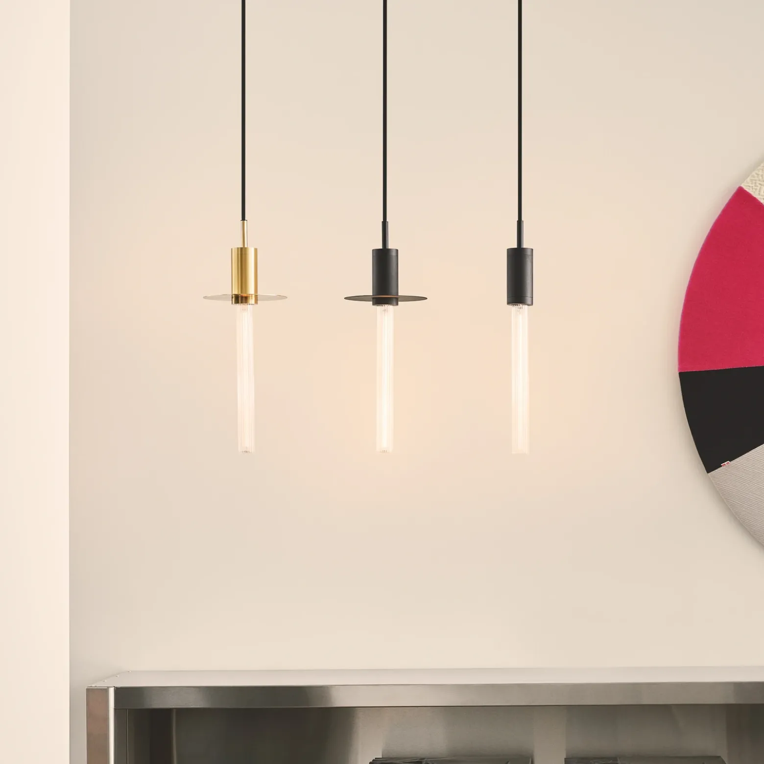 Lámpara colgante Liberty Disc, negra