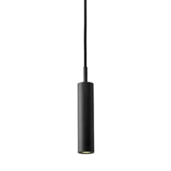 Lámpara colgante Liberty Foco, negra, altura 25 cm