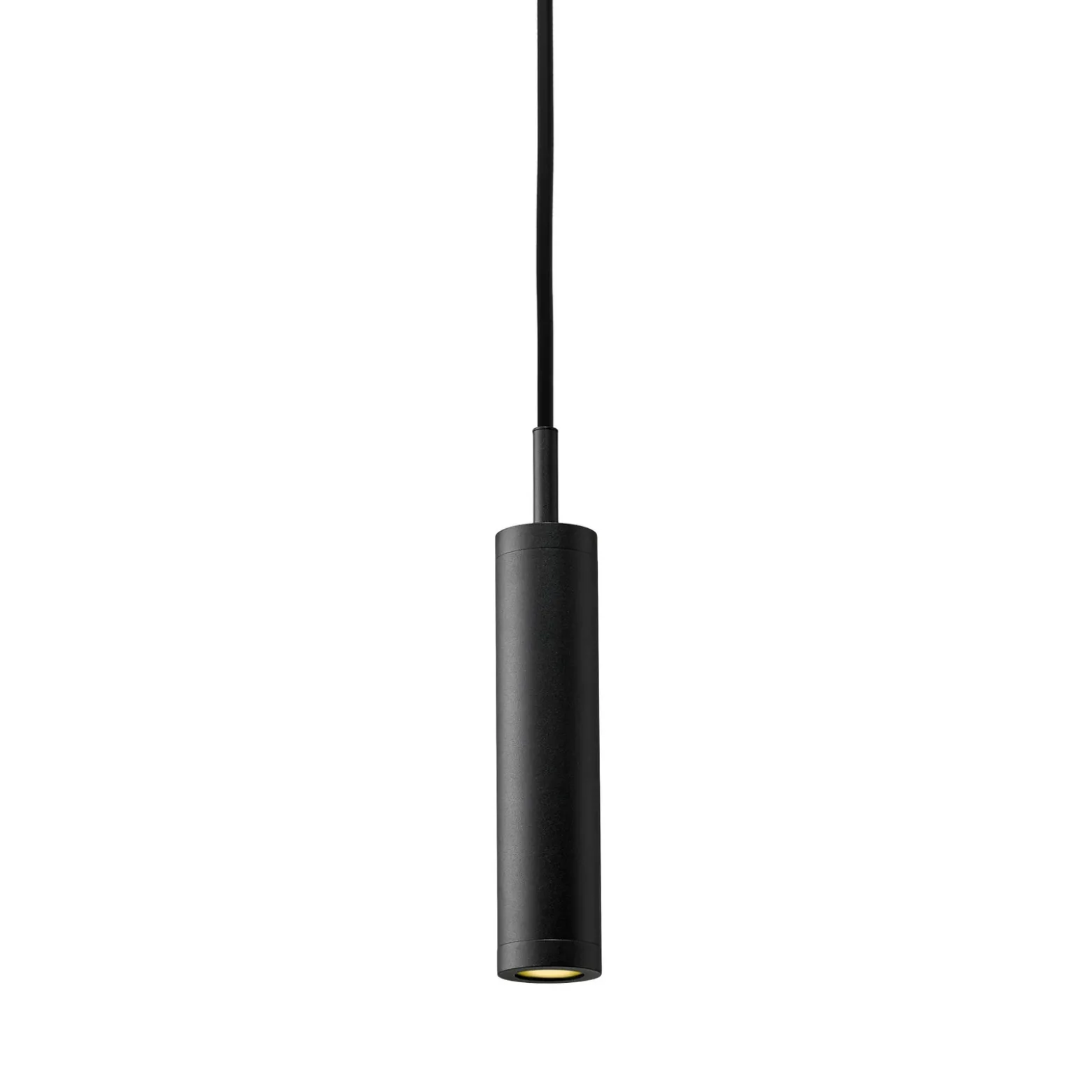 Lámpara colgante Liberty Foco, negra, altura 25 cm