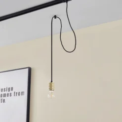 Lámpara colgante Linaro de Lindby, Ø 4,6 cm, dorada, monofásica, E27