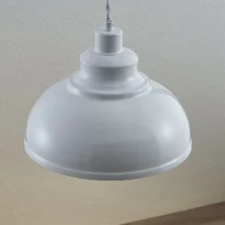 Lámpara colgante Lindby Albertine, 29 cm, blanca, metal