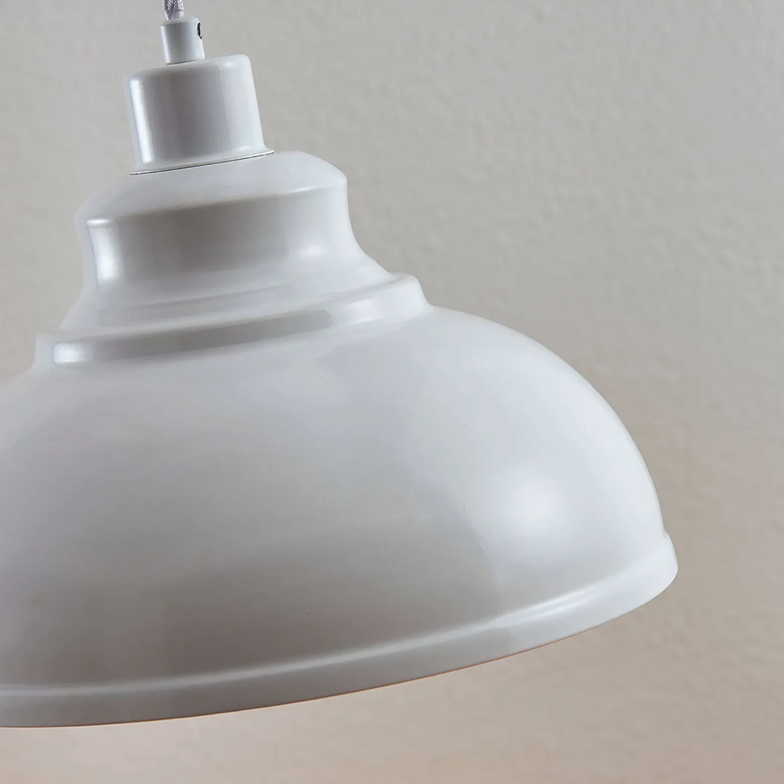 Lámpara colgante Lindby Albertine, 29 cm, blanca, metal