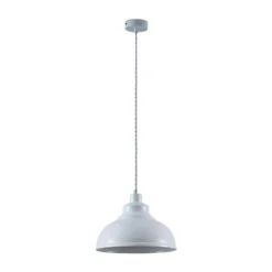 Lámpara colgante Lindby Albertine, 29 cm, blanca, metal