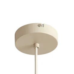 Lámpara colgante Lindby Anuva, Ø 45 cm, beige, papel, E27
