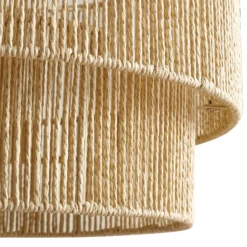 Lámpara colgante Lindby Anuva, Ø 45 cm, beige, papel, E27