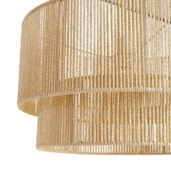 Lámpara colgante Lindby Anuva, Ø 45 cm, beige, papel, E27