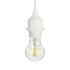 Lámpara colgante Lindby Aralena, blanca, 3 luces, longitud 92 cm