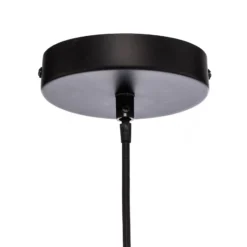 Lámpara colgante Lindby Aurinil, color madera, lino, Ø 48cm, E27