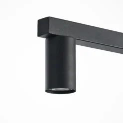 Lámpara colgante Lindby Baliko, negra, 116 cm, 5 luces, GU10