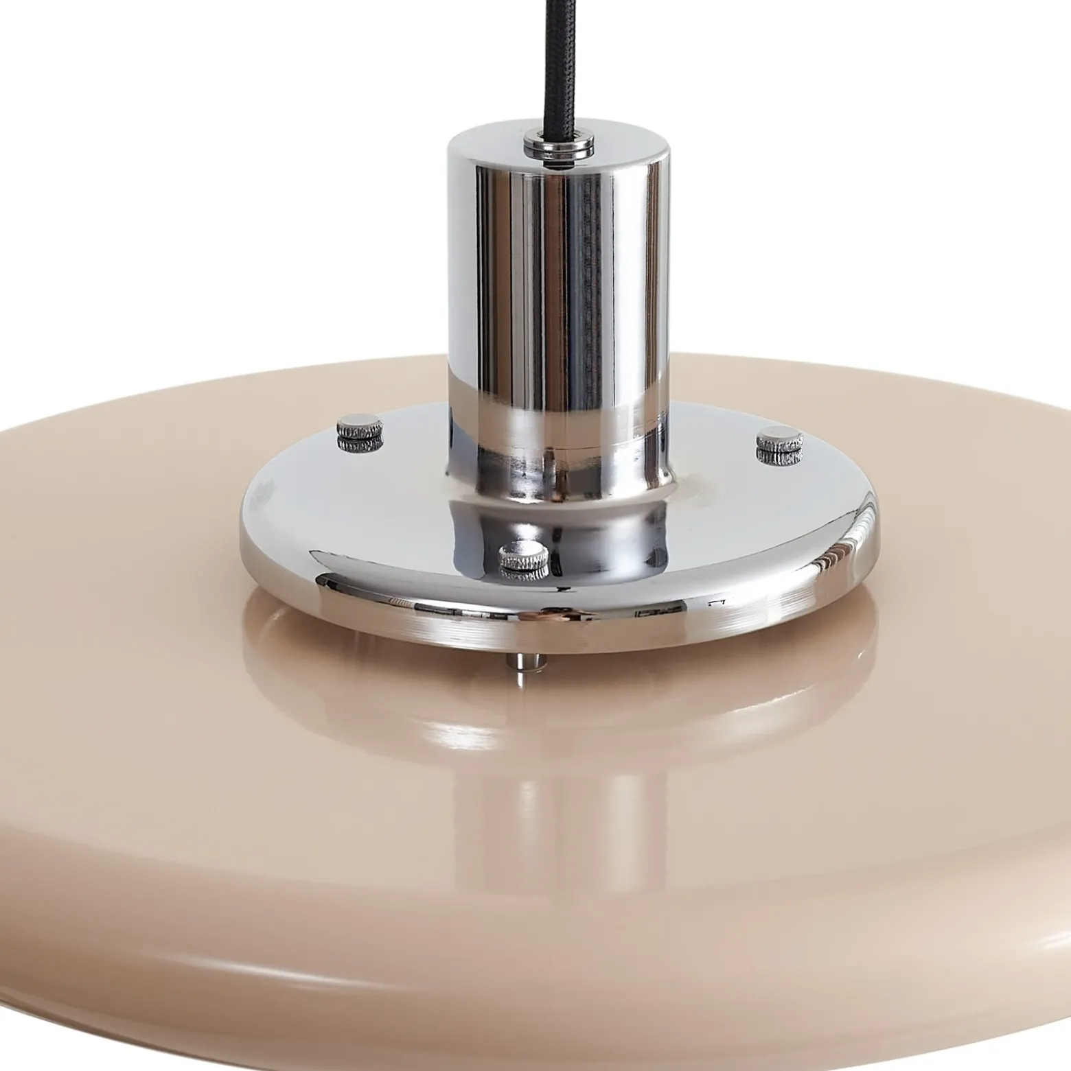 Lámpara colgante Lindby Branford, estilo retro, Ø 35 cm, beige, metal
