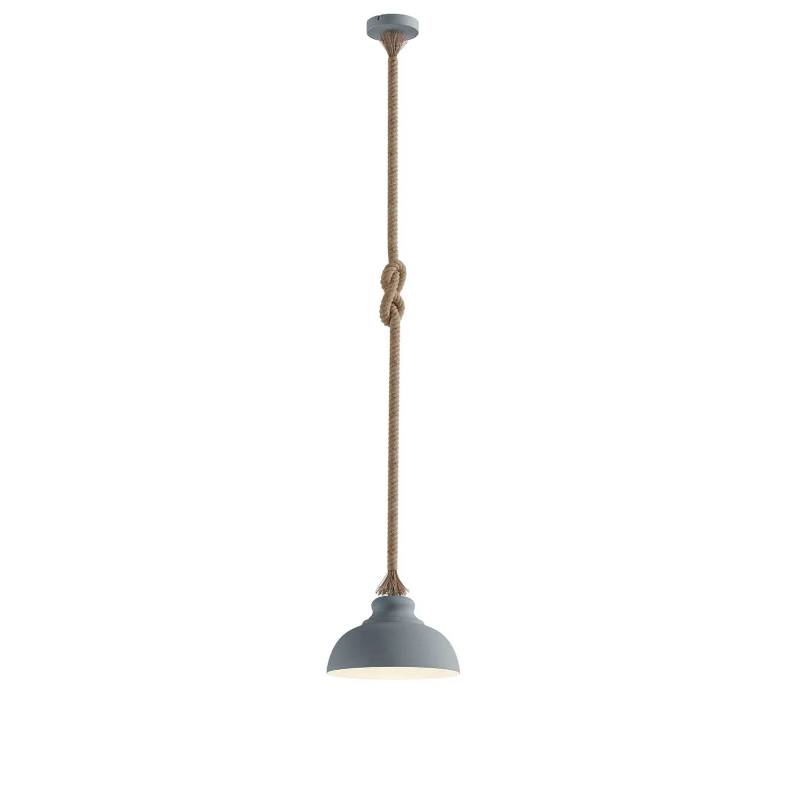Lámpara colgante Lindby Chaby, Ø 29 cm, 1 luz, metal, cuerda