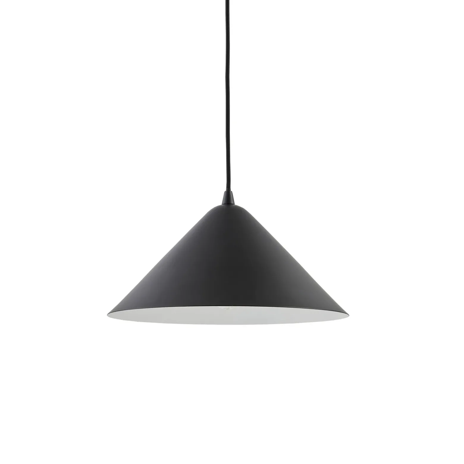 Lámpara colgante Lindby Clarine, negro/blanco, Ø 32 cm, metal