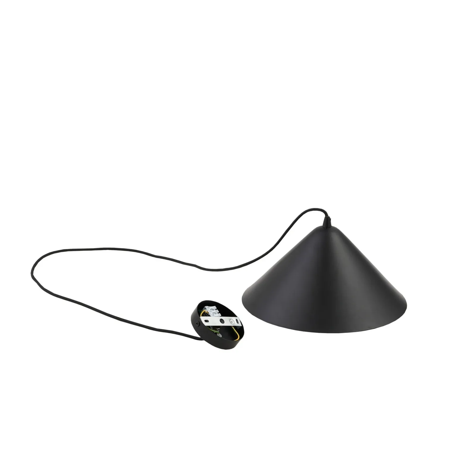 Lámpara colgante Lindby Clarine, negro/blanco, Ø 32 cm, metal