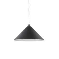 Lámpara colgante Lindby Clarine, negro/blanco, Ø 32 cm, metal