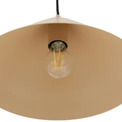 Lámpara colgante Lindby Clarine, beige, Ø 32 cm, metal