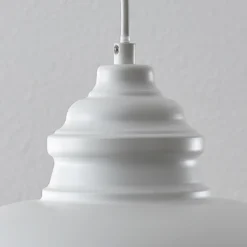 Lámpara colgante Lindby Cliona, blanca, metal, Ø 31 cm, E27