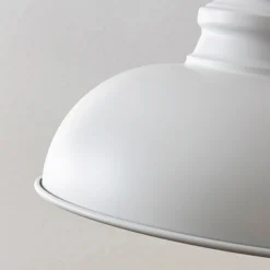 Lámpara colgante Lindby Cliona, blanca, metal, Ø 31 cm, E27
