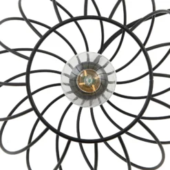 Lámpara colgante Lindby Danika, redonda, Ø 50 cm, negra, metal