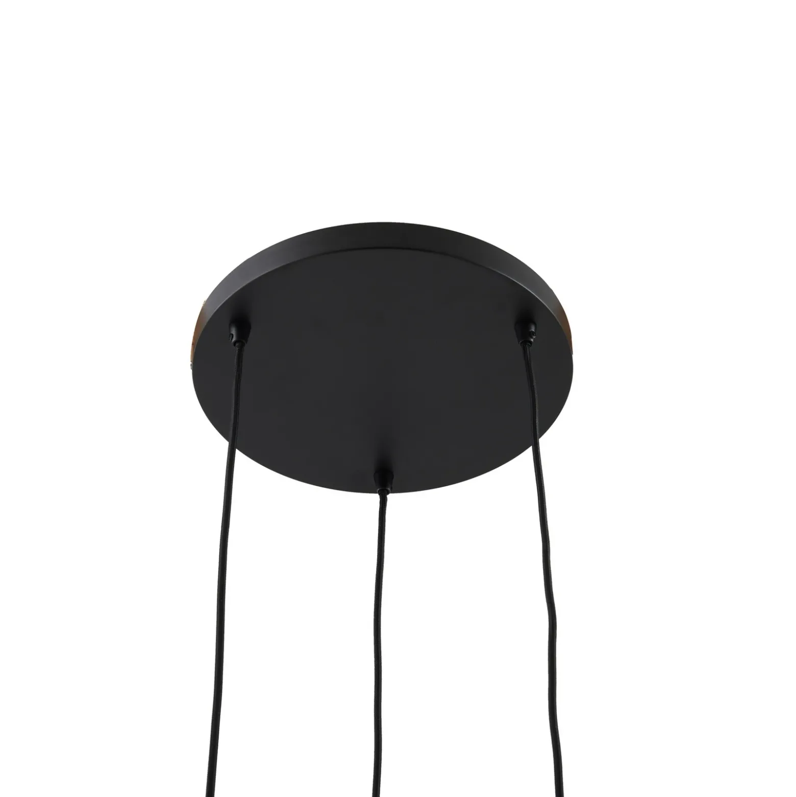 Lámpara colgante Lindby Danika, redonda, Ø 50 cm, negra, metal