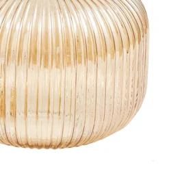 Lámpara colgante Lindby Doroteo, 25 cm, 1 luz, ámbar, cristal