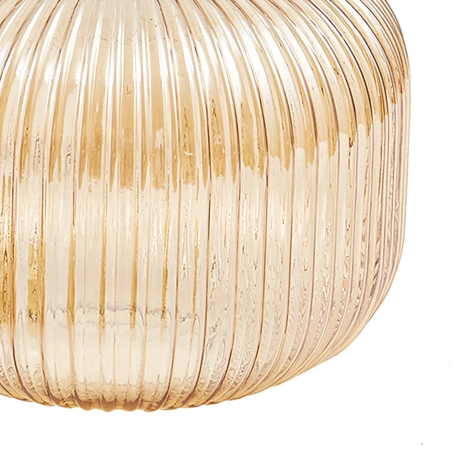 Lámpara colgante Lindby Doroteo, 25 cm, 1 luz, ámbar, cristal
