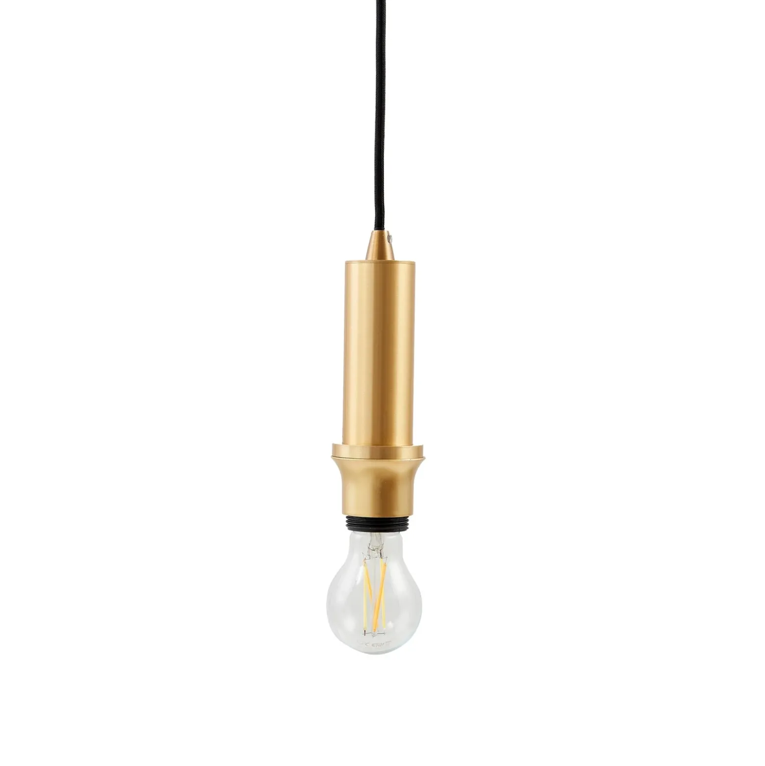 Lámpara colgante Lindby Doroteo, 25 cm, 1 luz, ámbar, cristal