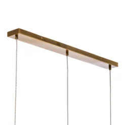 Lámpara colgante Lindby Drakar, 3 luces, ámbar, cristal, Ø 19,5 cm