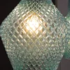 Lámpara colgante Lindby Drakar, 3 luces, azul claro, cristal, Ø 25 cm