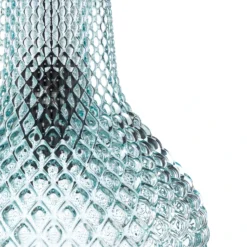 Lámpara colgante Lindby Drakar, 3 luces, azul claro, cristal, Ø 25 cm