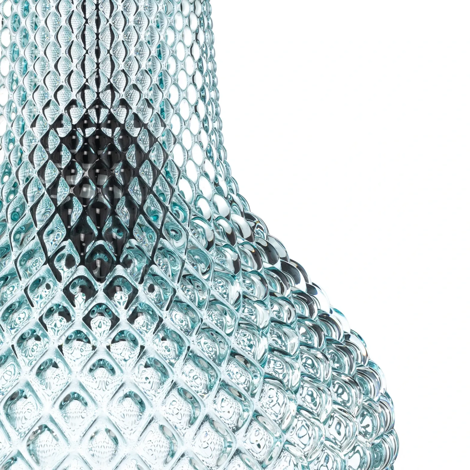 Lámpara colgante Lindby Drakar, 3 luces, azul claro, cristal, Ø 25 cm