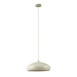 Lámpara colgante Lindby Elover, beige, Ø 45 cm, hierro