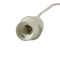 Lámpara colgante Lindby Elover, beige, Ø 45 cm, hierro