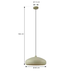 Lámpara colgante Lindby Elover, verde claro, Ø 45 cm, hierro