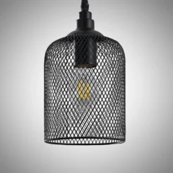 Lámpara colgante Lindby Elrond, 116 cm, negra, 4 luces, madera