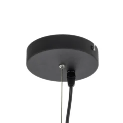 Lámpara colgante Lindby Emilienne, negra, dorada, Ø 60 cm